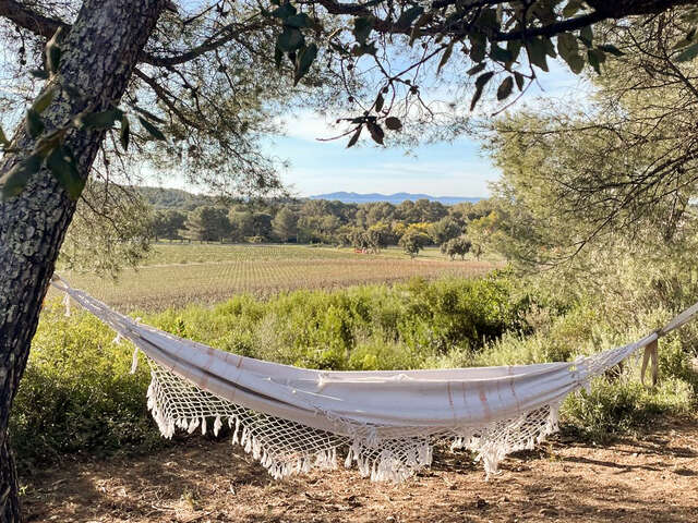 Sieste bercée dans un hamac à Figuière