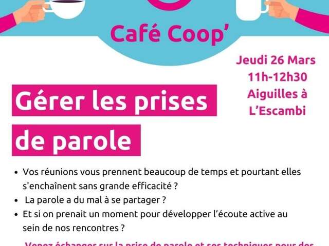Café coop' : gérer les prises de parole !