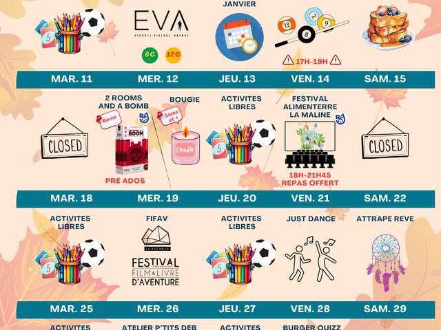 Animations Ré Jeunesse à La Flotte - Novembre