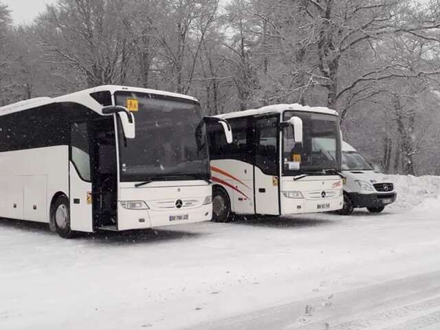 Navette en hiver pour la station de Beille