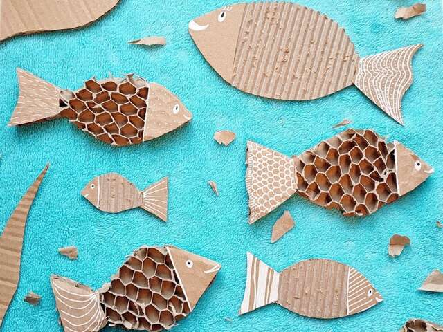 Recycling workshop: April Fools' Day fish with a recycled look