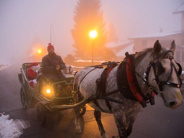 Balade en calèche avec le Père-Noël