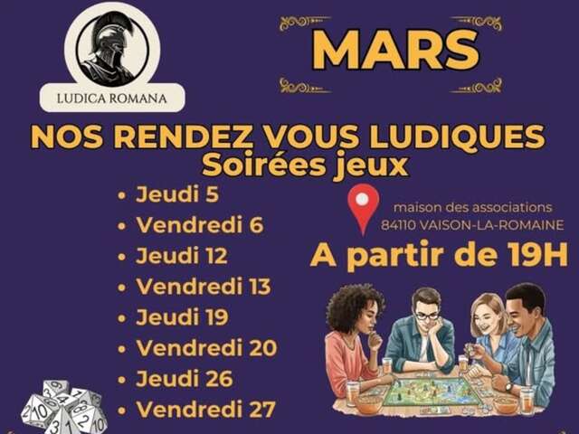 Soirée jeux de société - Ludica Romana