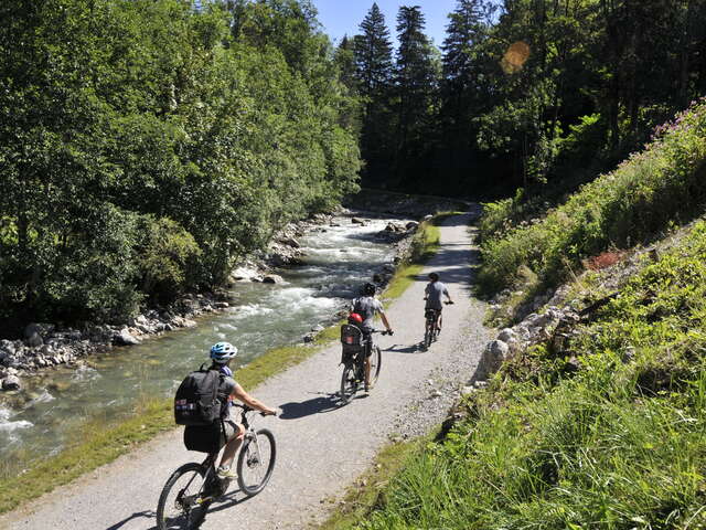 Sentier des bords de Dranse à vélo