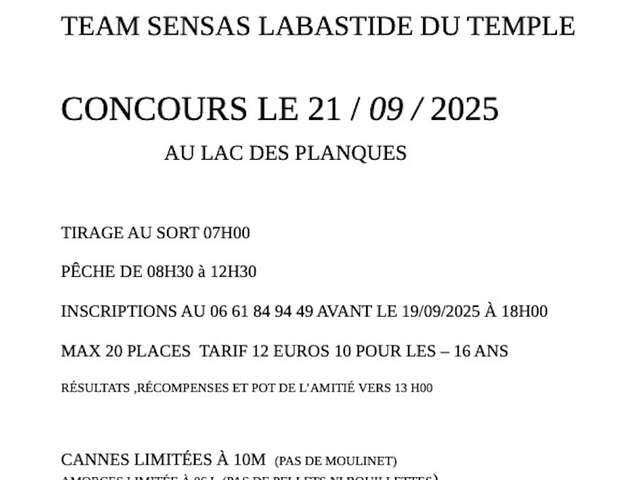 Concours de pêche