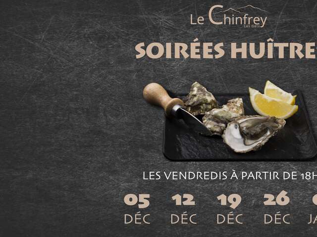 Soirée huitres au Chinfrey