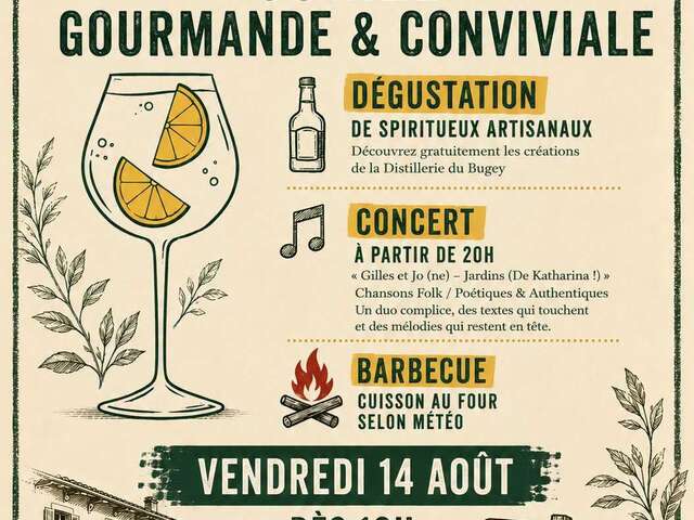 Soirée gourmande & conviviale à la Ferme Auberge "Chez Cuzieu".