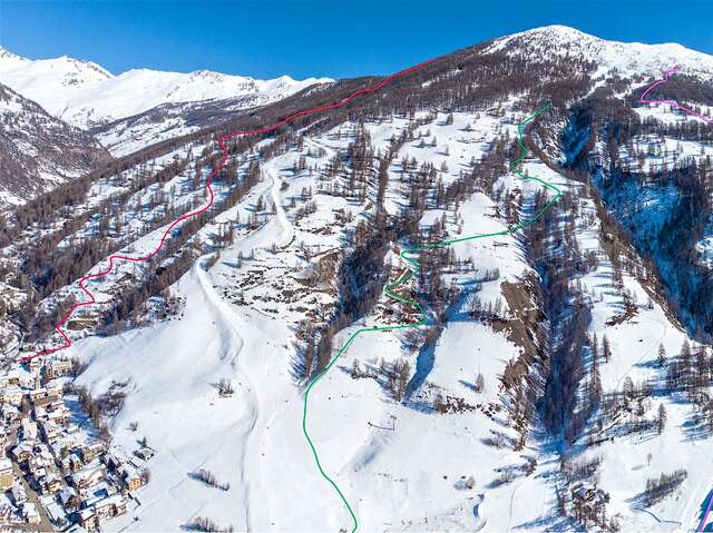 Itinéraire ski de rando "Le Cros"