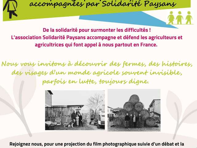 Chemin de Terre : Exposition photographique de fermes par Solidarité Paysans