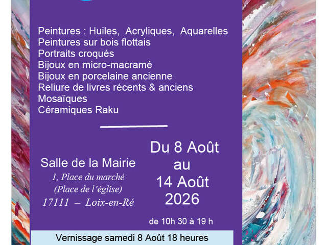 Exposición Océ'Art: pintura, joyería, encuadernación, mosaico, cerámica
