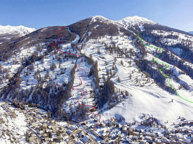 Itinéraire ski de rando balisé La Peynian - Abriès