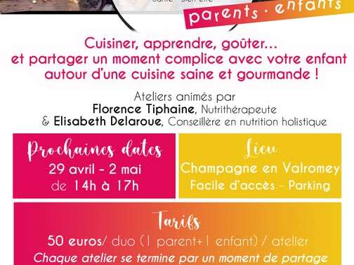 Les ateliers cuisine d'Elise et Flo : atelier parent/enfant