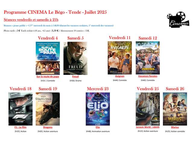Film screenings in Tende