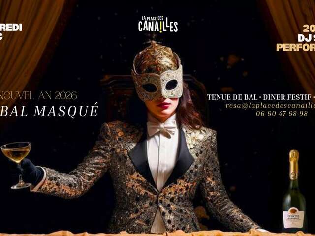 Nouvel An 2026 place des Canailles : bal masqué