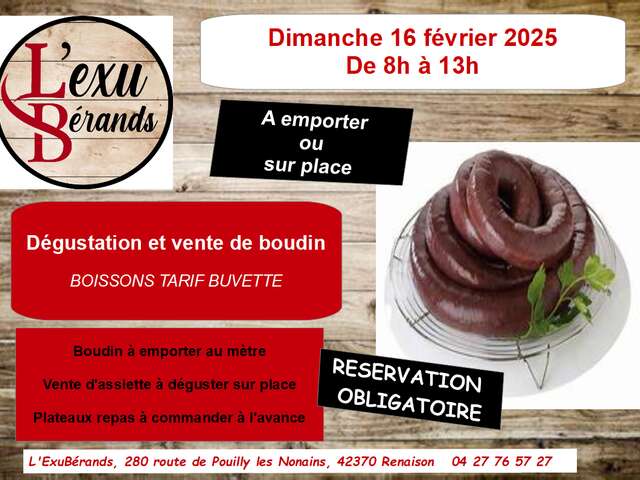 Dégustation et vente de boudin