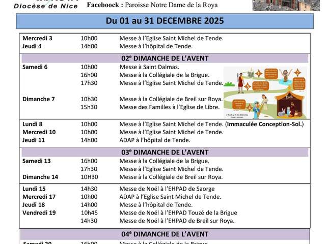 Célébrations de l'Avent et de la Nativité
