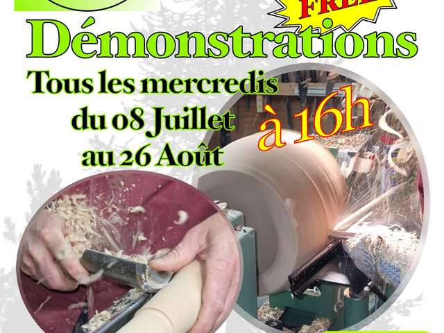Démonstrations Gratuites Tournage sur bois et Gravure laser