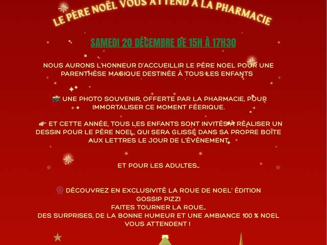 Le Père Noël vous attend à la pharmacie...