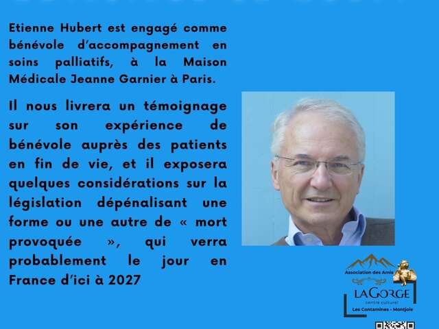 Conférence sur la fin de vie et témoignage au Centre Culturel de la Gorge