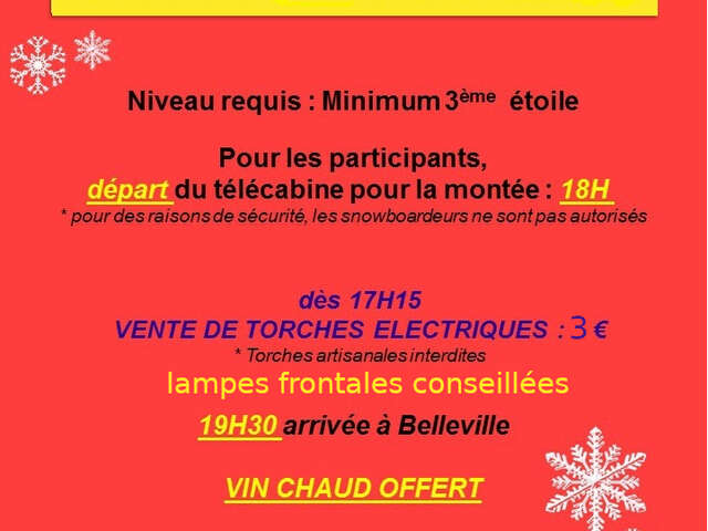 Descente aux flambeaux Hauteluce - Belleville