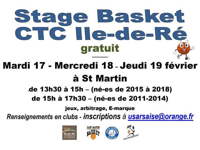 Stage de basket CTC Ile de Ré