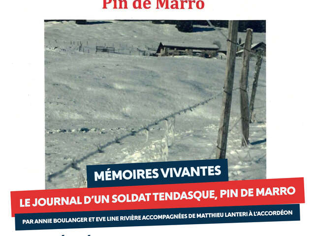 Mémoires vivantes - Le journal d'un soldat tendasque, Pin de Marro