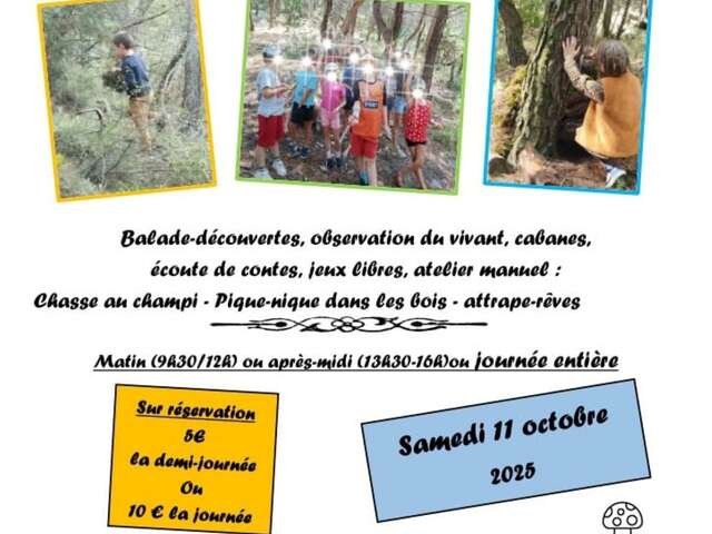 Atelier Forêt pour enfants à la Ferme de Constant