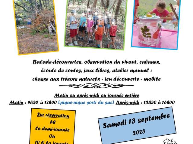 Atelier Forêt pour enfants à la Ferme de Constant