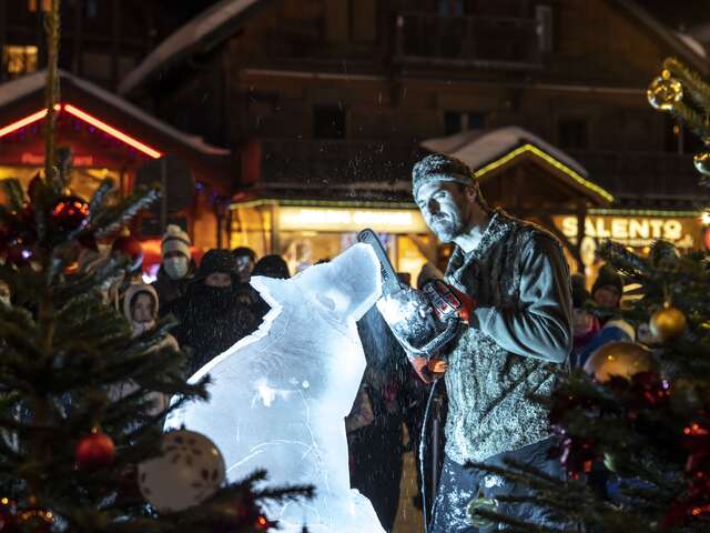 Sculpture sur glace