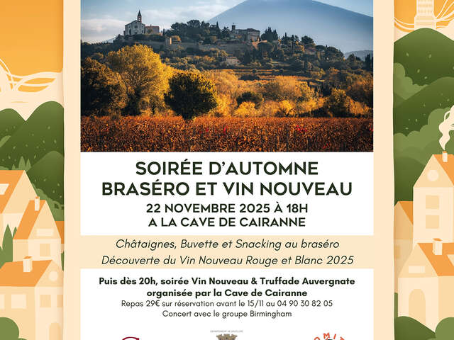 Herfstavond, Braséro en Vin Nouveau - Les Automnales en Vaison Ventoux