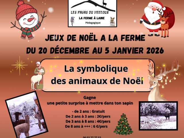 Jeux de Noël à la ferme "Les Pagas du Ventoux"