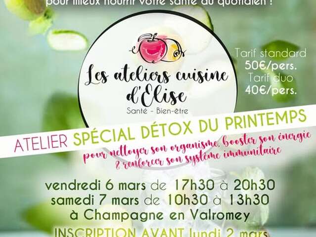 Les ateliers cuisine d'Elise : atelier pour adultes