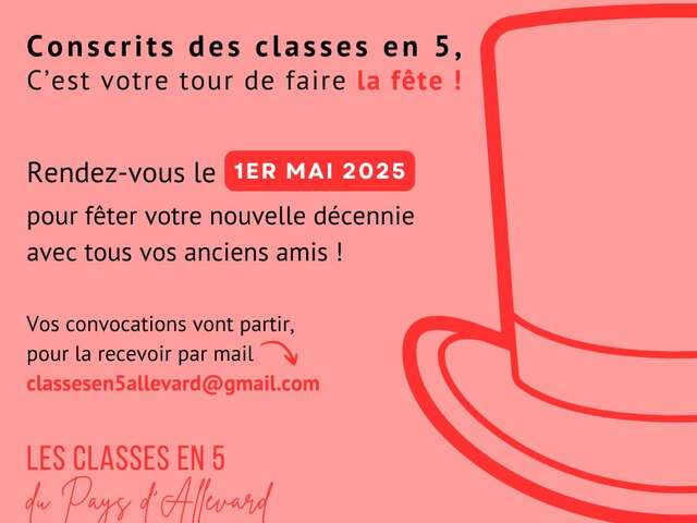 La fête des classes en 5