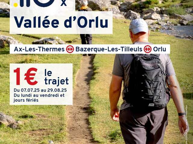 Lio autocar - navette Ax-les-Thermes > Orlu en été