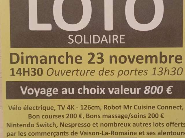 Loto solidaire du "Regard d'Anna