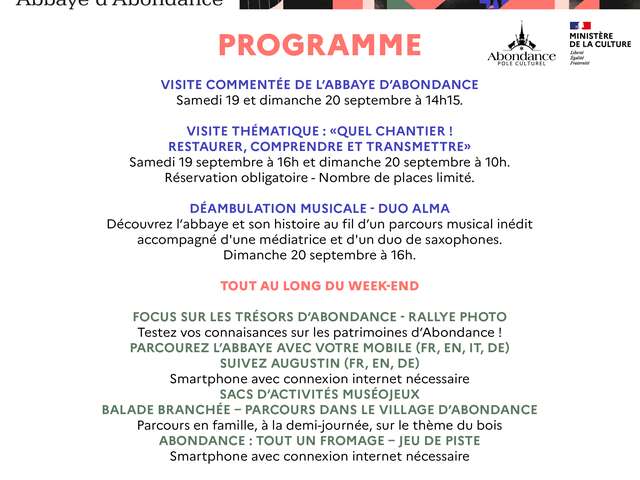 European Heritage Days - Abbey of Abondance