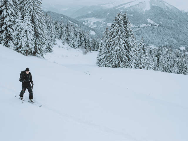 Les Jordières ski touring itinerary