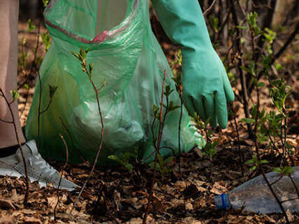 Vormittags Müllsammeln