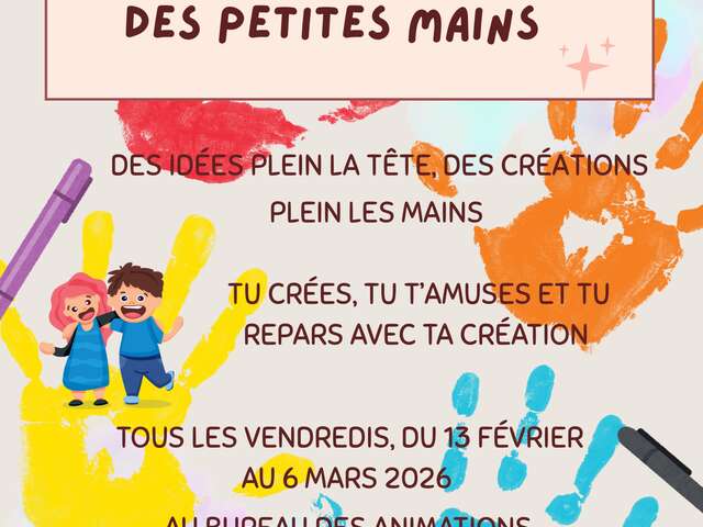 Atelier gratuit des petites mains