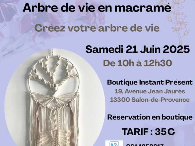 Atelier : Venez créer votre arbre de vie en macramé