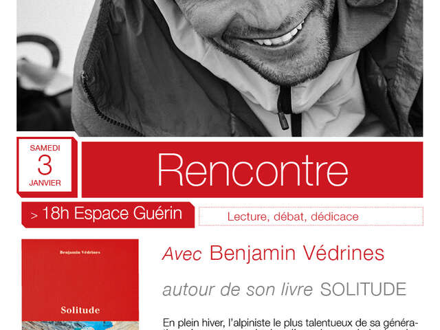 Rencontre avec Benjamin Védrines autour de son livre "Solitude"