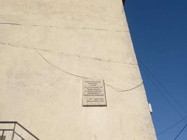 Plaque de la Tour de Billot à Bagard