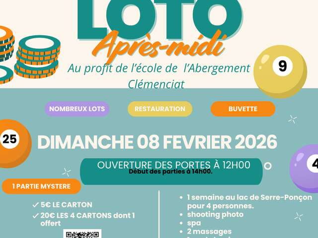 Loto du sou des écoles de l'Abergement Clémenciat