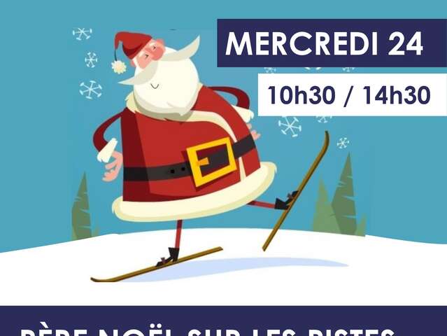 Père Noël sur les pistes