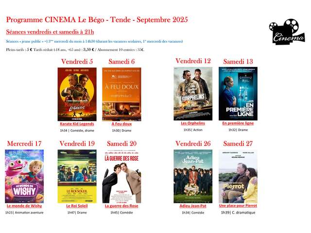 Film screenings in Tende