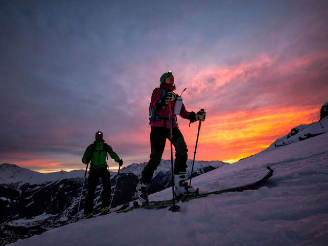 Night ski touring / La Tzoumaz - Savoleyres