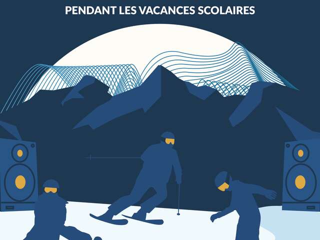 Night skiing session in Superdévoluy