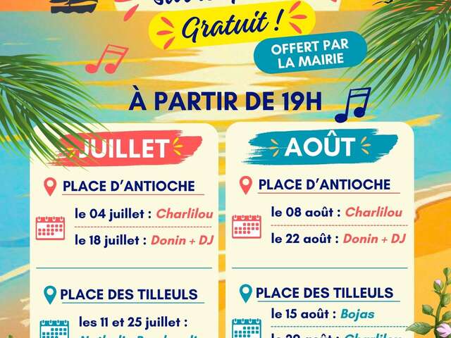Sábado por la noche con música en las plazas