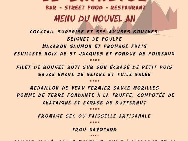 Repas du nouvel an - Restaurant Le Sainbioz