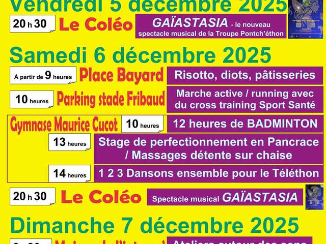 Téléthon 2025 à Pontcharra